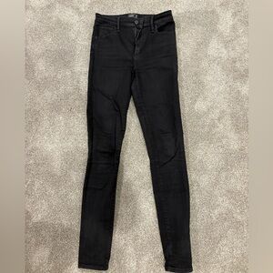Abercrombie & Fitch Women's Jet Black Skinny Jeans